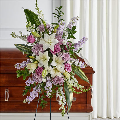 Grateful Hearts Standing Spray –  Flowers From The Heart Auburn, Auburn MI