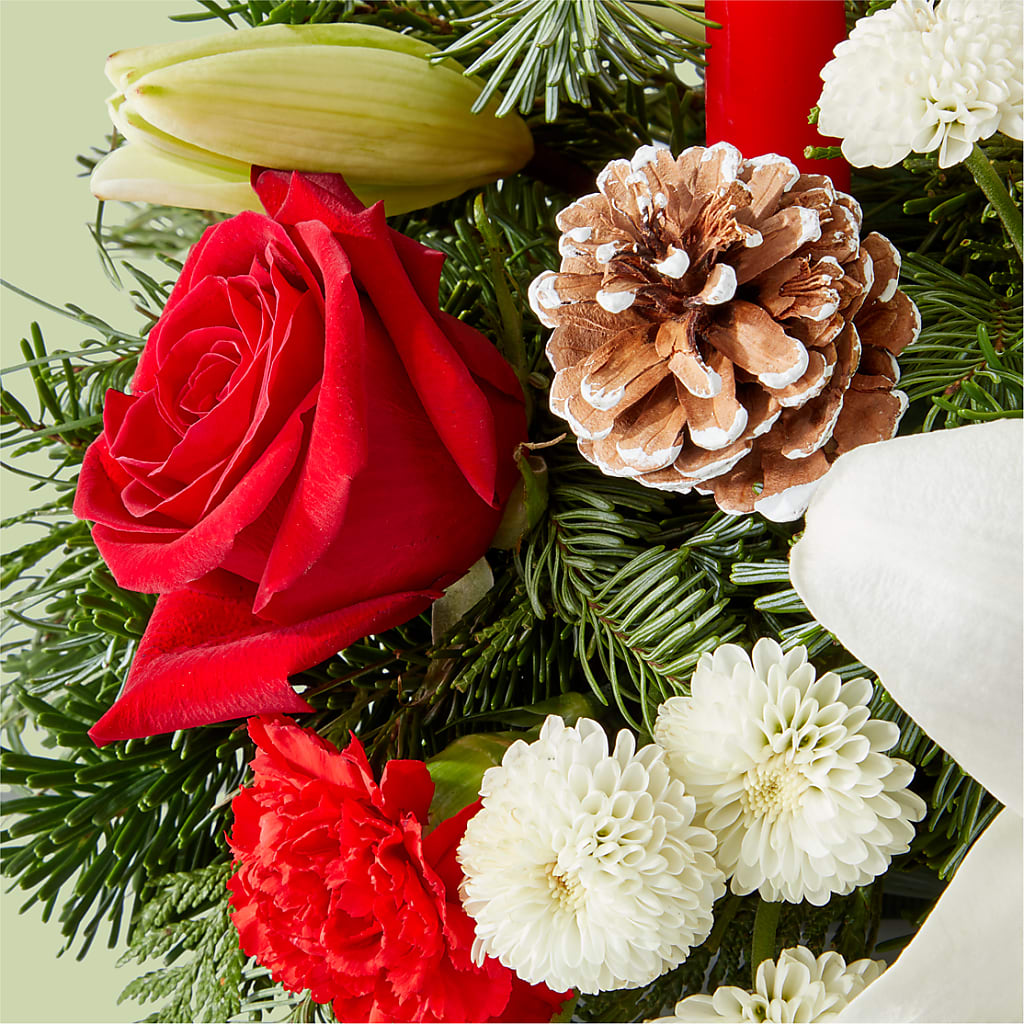Seasonal Festivities Centerpiece –  Flowers From The Heart Auburn, Auburn MI