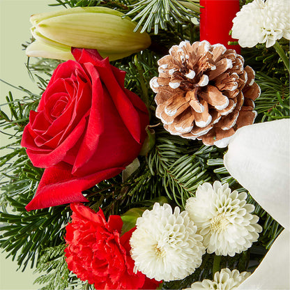 Seasonal Festivities Centerpiece –  Flowers From The Heart Auburn, Auburn MI