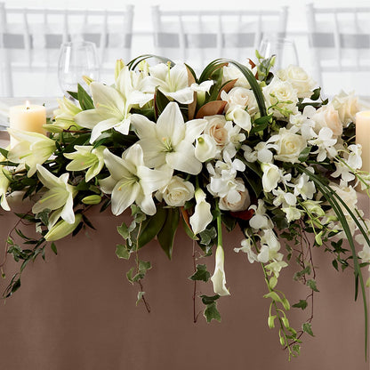 White Linen Arrangement –  Flowers From The Heart Auburn, Auburn MI