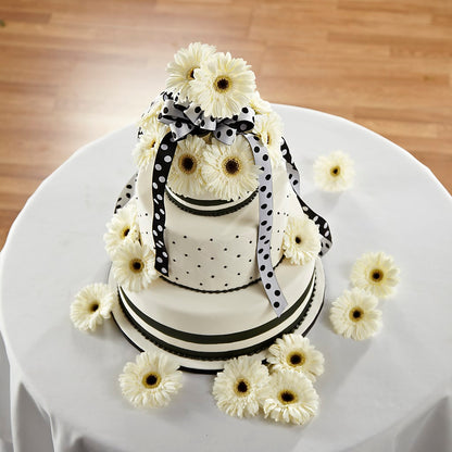 Simple Sophistication Cake Décor –  Flowers From The Heart Auburn, Auburn MI