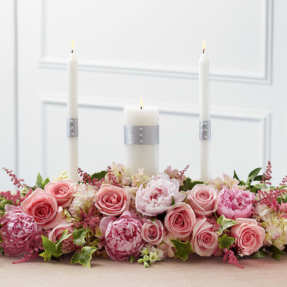 Worldwide Romance Unity Candle Arrangement –  Flowers From The Heart Auburn, Auburn MI