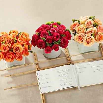 Dawn Rose Centerpiece –  Flowers From The Heart Auburn, Auburn MI